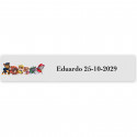Patrouille Canine, autocollant personnalisé pour événements enfants 5x1cm fond transparent
