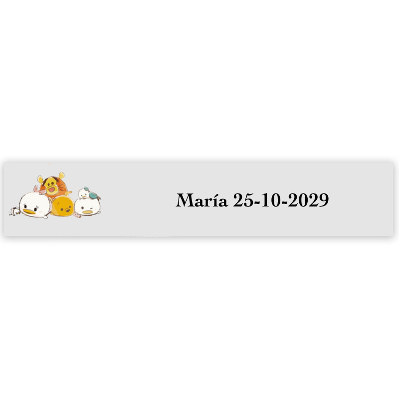Bébé Disney, autocollant 5x1cm transparent pour événements infantiles