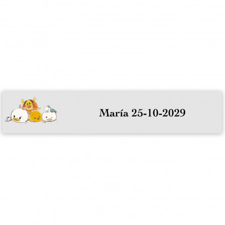 Bébé Disney, autocollant 5x1cm transparent pour événements infantiles