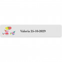 Peppa Pig, autocollant personnalisé pour événements enfantins 5x1 cm transparent