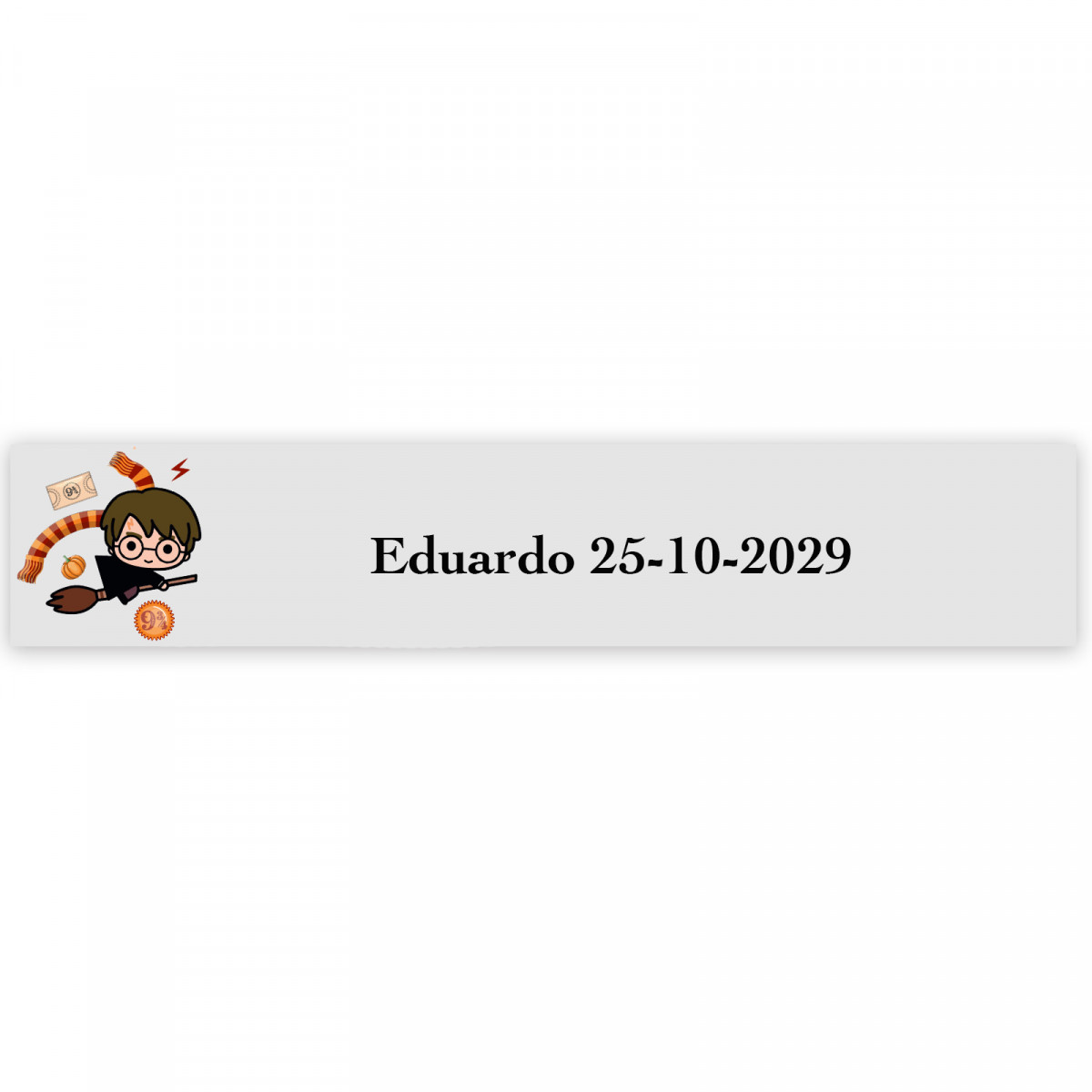 Harry Potter, autocollant thématique 5x1cm transparent