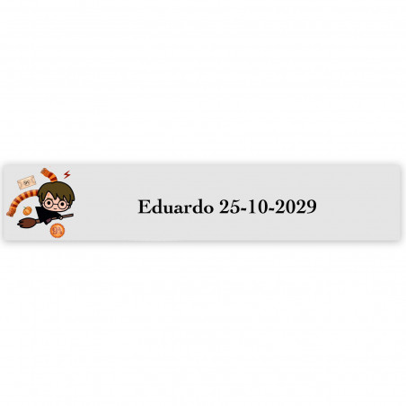 Harry Potter, autocollant thématique 5x1cm transparent