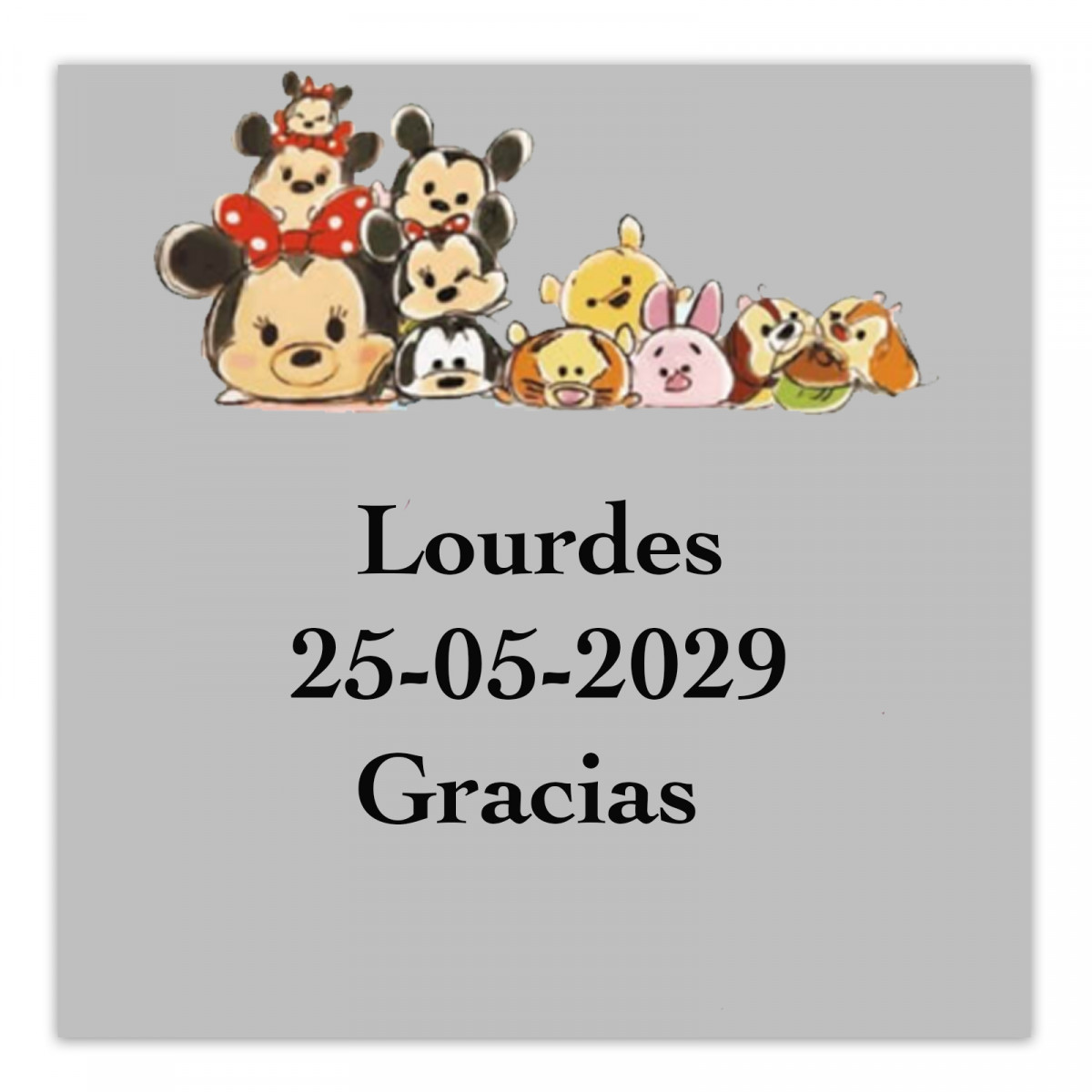 Disney, étiquette autocollante 5x5 cm avec fond transparent pour personnaliser
