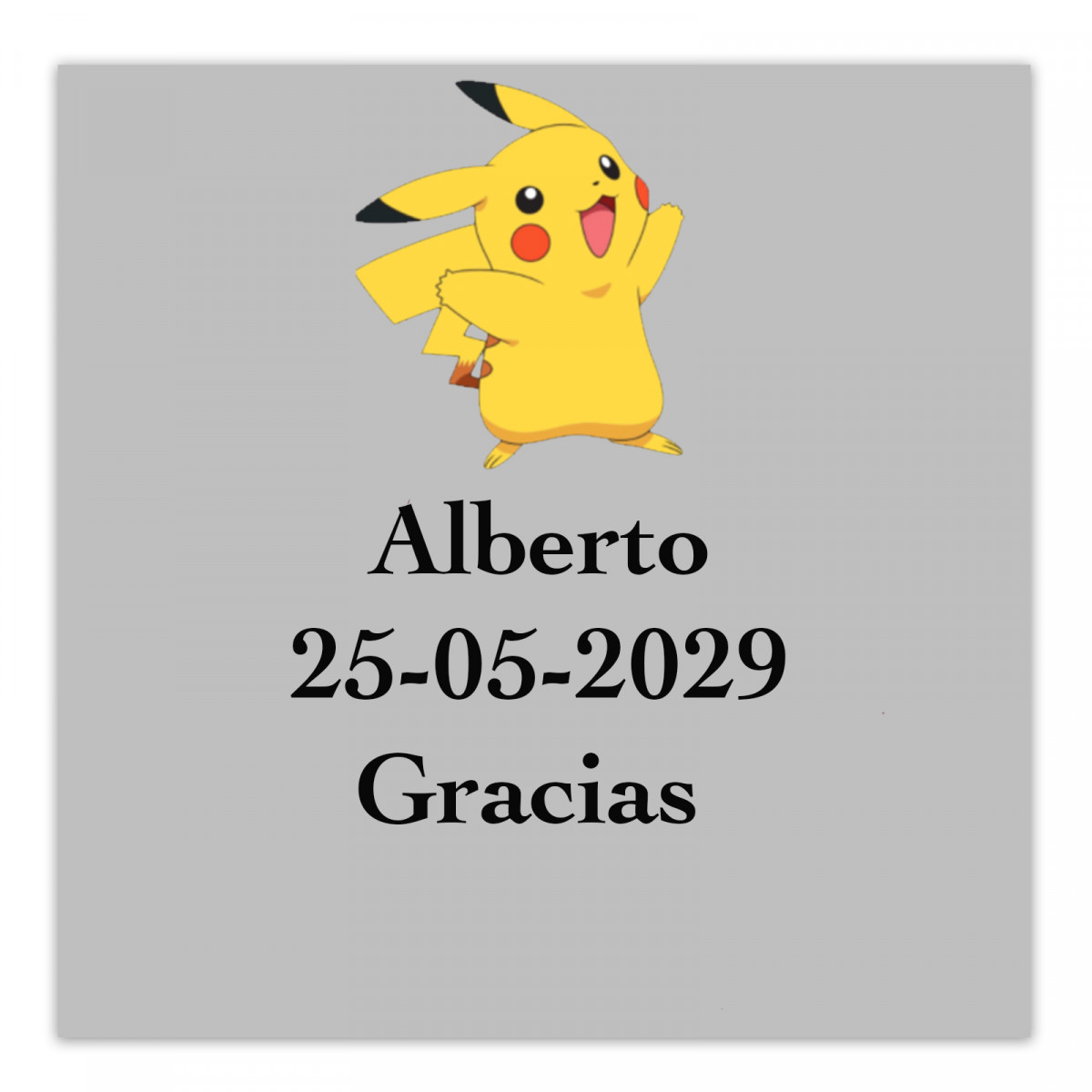 Autocollant Pokémon personnalisé 5x5cm transparent personnalisé