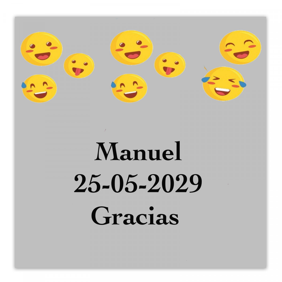 Étiquettes autocollantes emoji personnalisées 5x5 cm transparentes