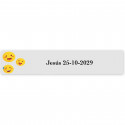 Étiquettes autocollantes emojis transparentes 5x1 cm personnalisées