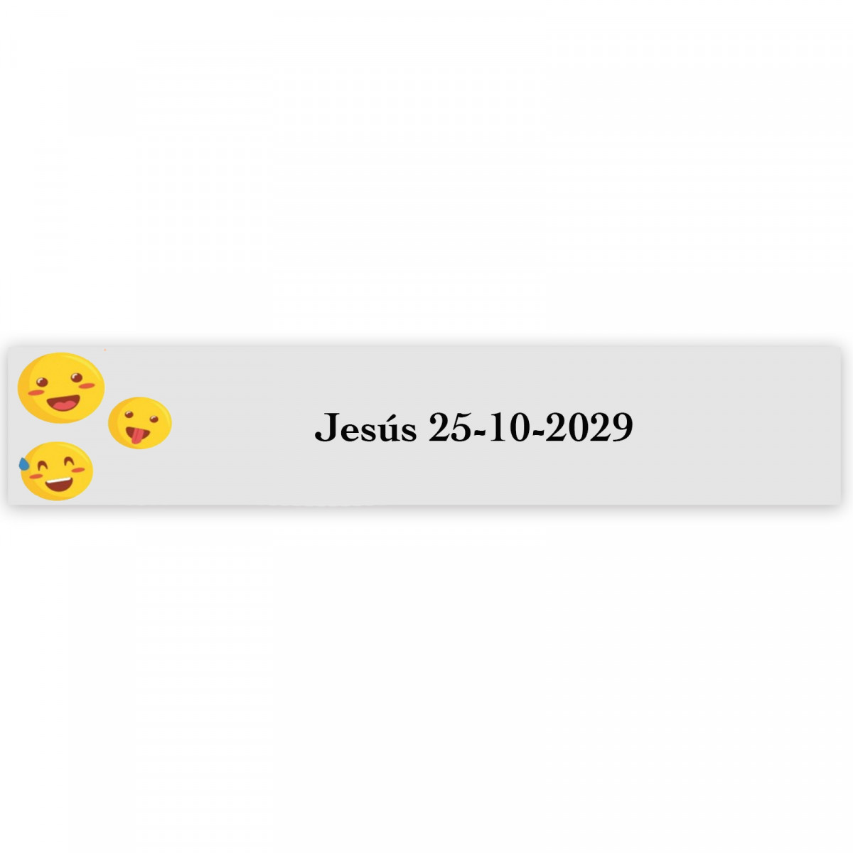 Étiquettes autocollantes emojis transparentes 5x1 cm personnalisées
