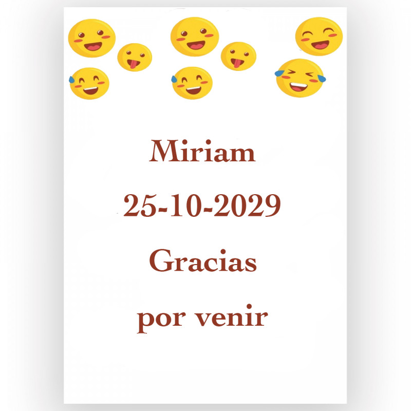 Emojis, autocollant d'émotions personnalisé 5x7cm
