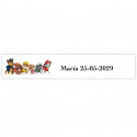 Patrouille Canine personnalisée 5x1cm blanc pour événements infantiles