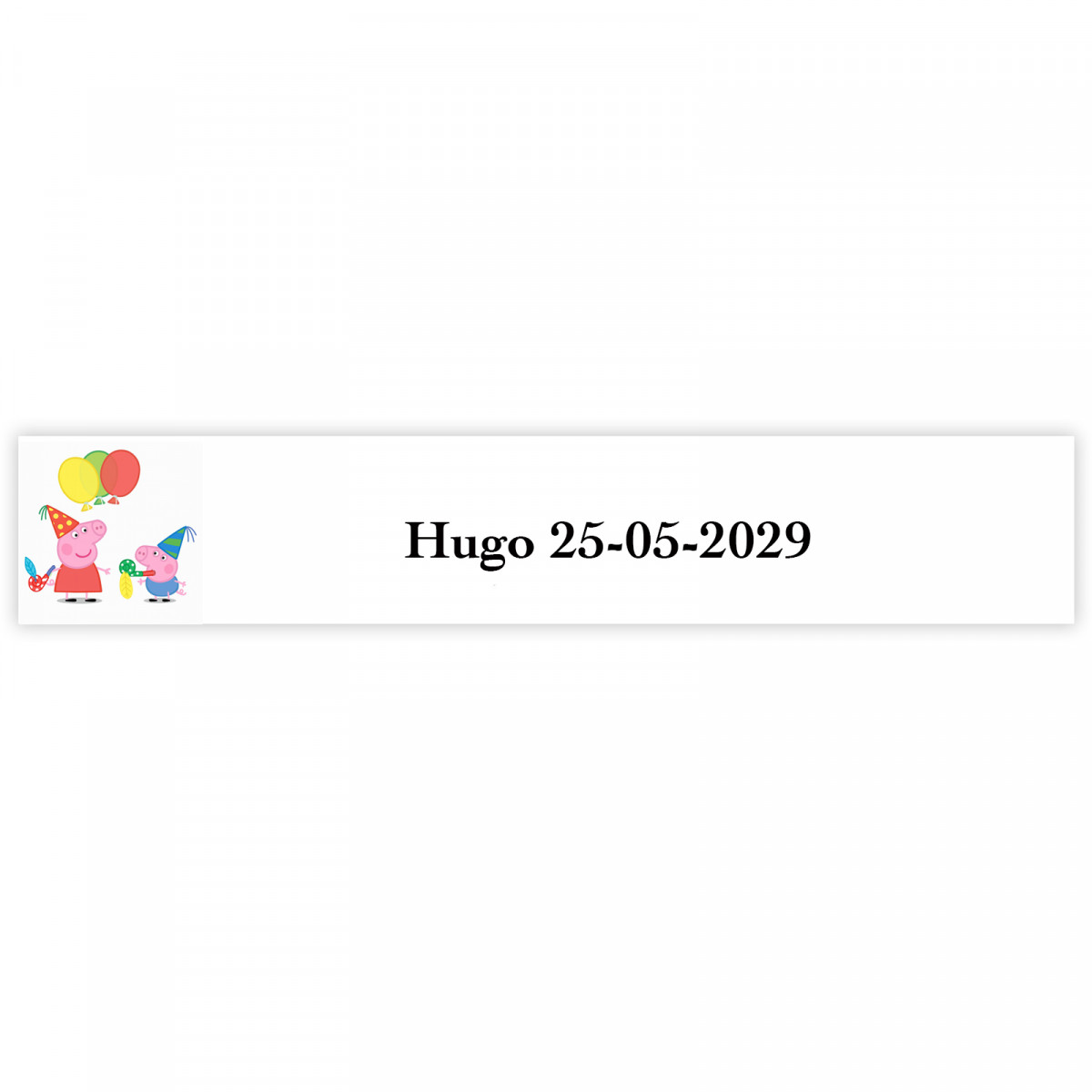 Autocollant Peppa Pig personnalisé pour événements 5x1cm