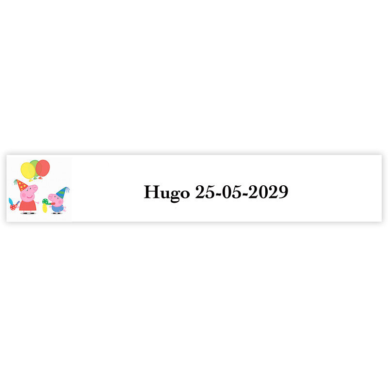 Autocollant Peppa Pig personnalisé pour événements 5x1cm