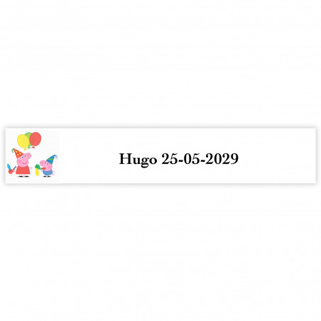 Autocollant Peppa Pig personnalisé pour événements 5x1cm