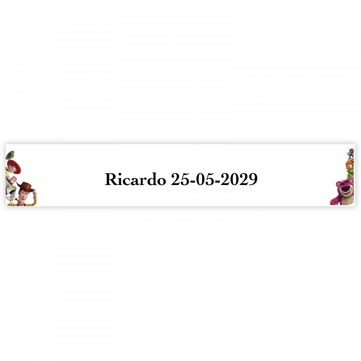 Adhésif personnalisé Toy Story pour événements d'enfants 5x1cm