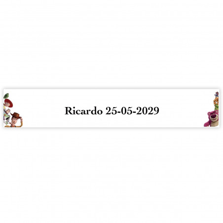 Adhésif personnalisé Toy Story pour événements d'enfants 5x1cm