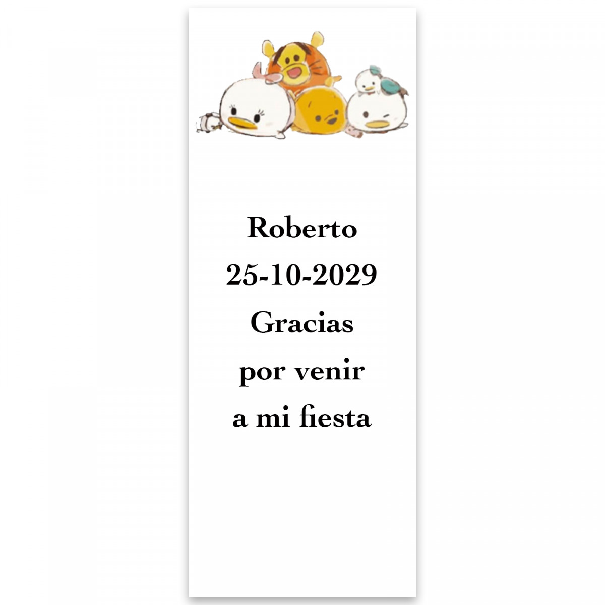 Étiquette autocollante Disney pour événements 5x13cm