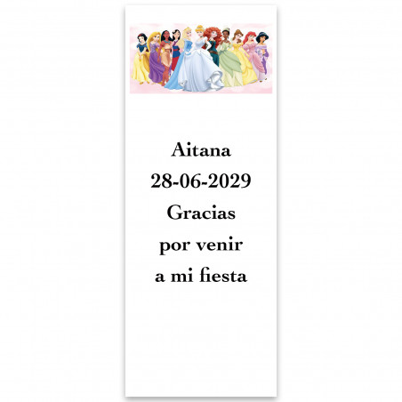 Princesses, autocollant personnalisé 5x13 cm