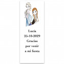 Adhésif personnalisé Frozen avec fond blanc 5x13cm