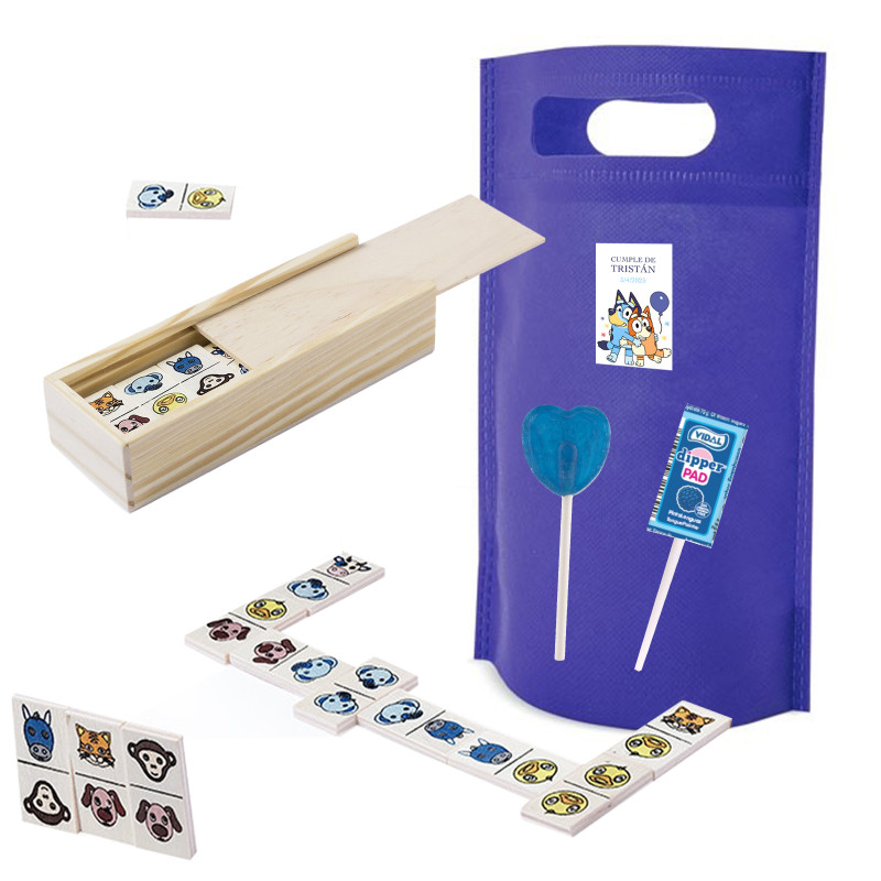 Bluey et Bingo cadeau domino bonbon et sucette