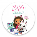 Gabby Gato détail enfantin avec jarre personnalisée et bonbons