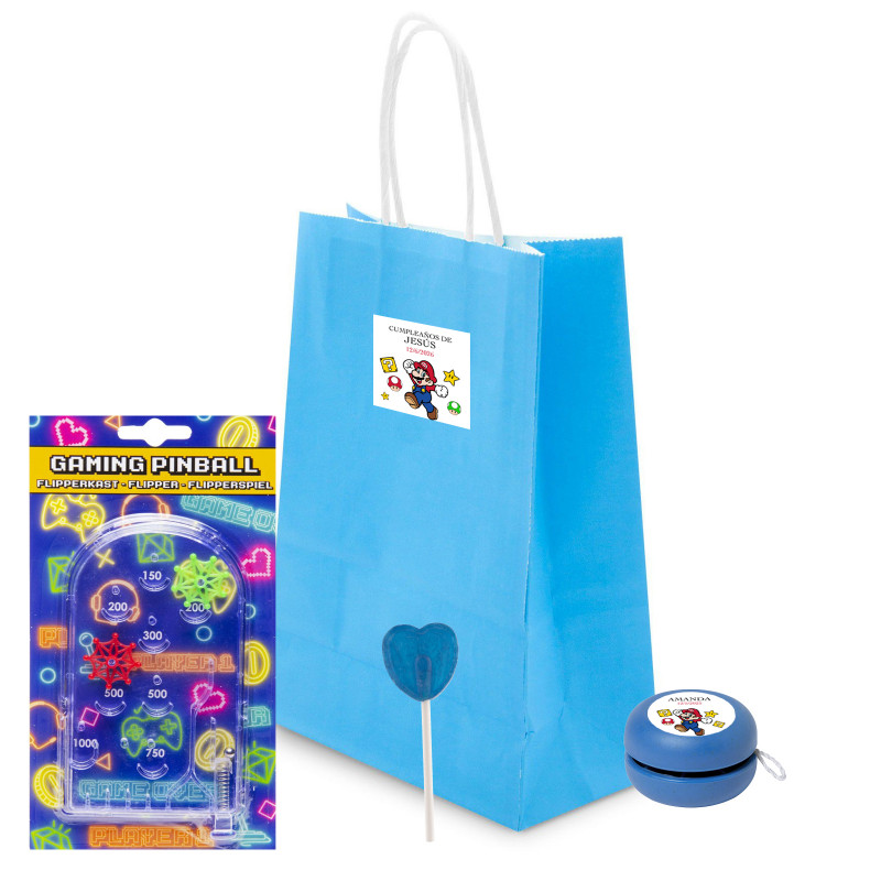 Sac de fête d'anniversaire personnalisé Super Mario Bros