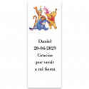 Adhésif personnalisé Winnie l'Ourson de 13x5cm pour événements