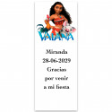 Vaiana Moana, autocollant personnalisé avec texte éditable 13x5cm