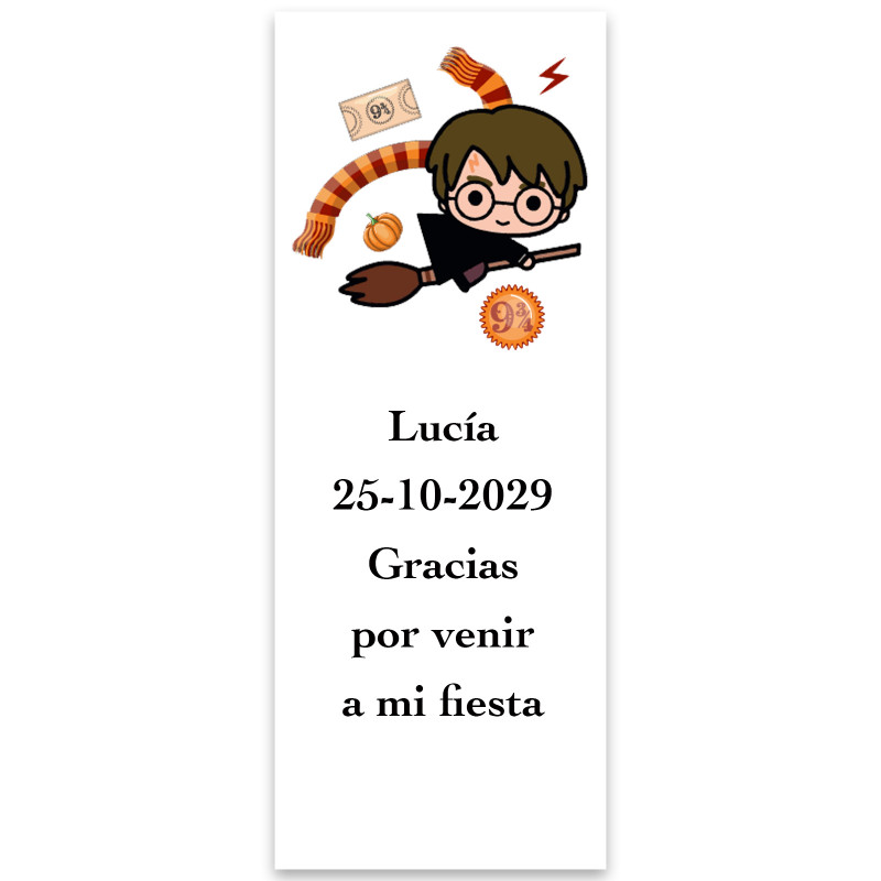 Harry Potter, autocollant personnalisé vertical 13x5cm