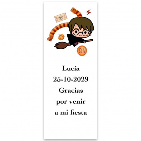 Harry Potter, autocollant personnalisé vertical 13x5cm