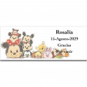 Groupe Disney, autocollant personnalisé avec fond blanc 13x5cm horizontal