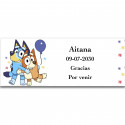 Adhésif personnalisé amusant et mignon Bluey et Bingo 13x5cm