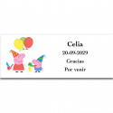 Adhésif personnalisé Peppa Pig joyeux et coloré 13x5 cm