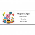 Pocoyó autocollant personnalisé pour enfants 13x5cm