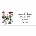 Étiquette adhésive personnalisée Toy Story 13x5cm