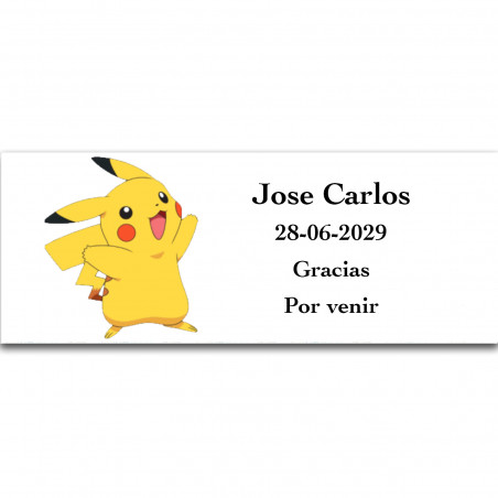 Étiquette adhésive Pokémon personnalisée 13x5cm pour événements