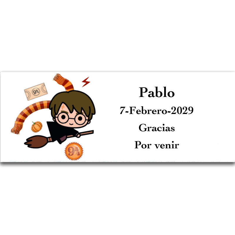 Harry Potter autocollant personnalisé avec magie 13x5cm