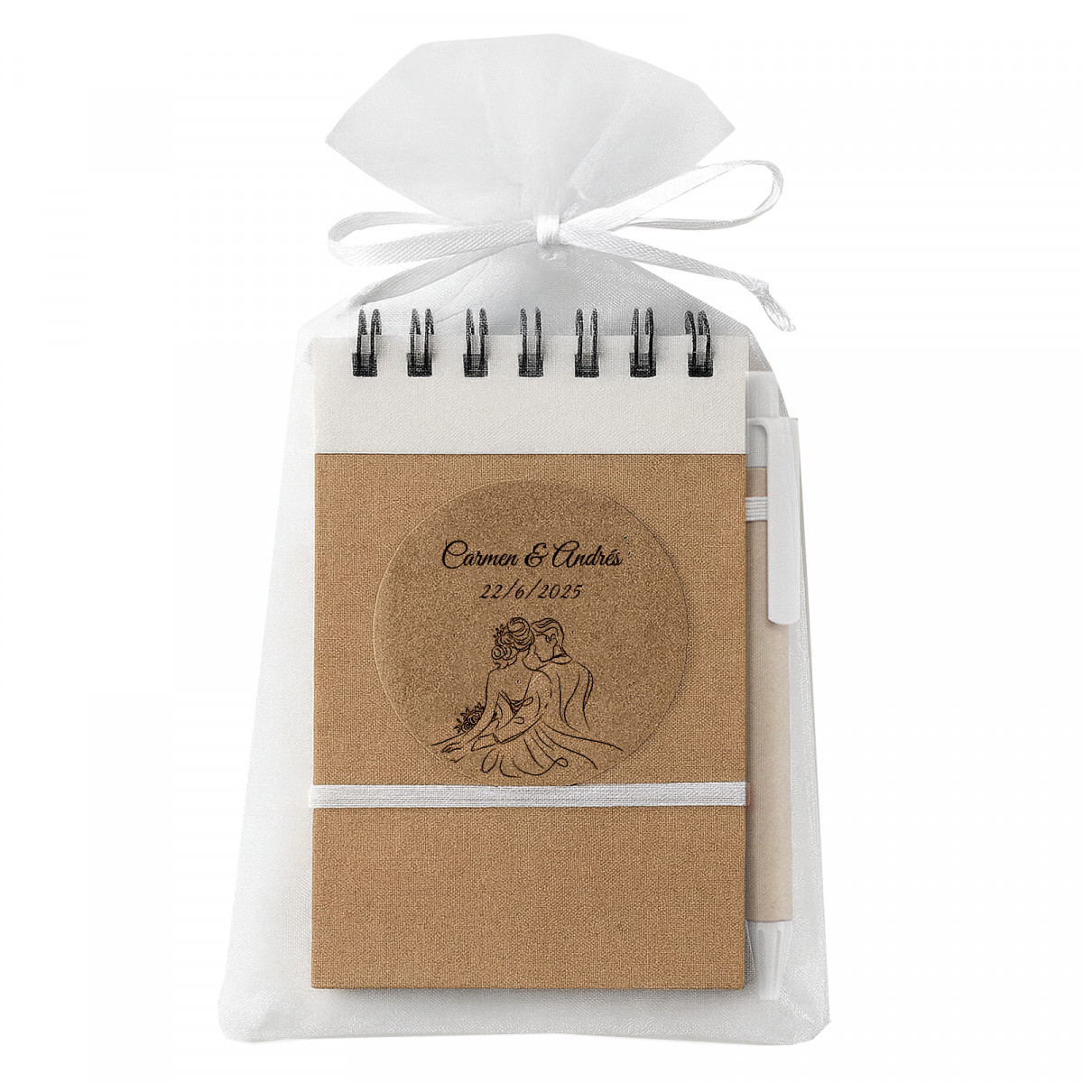Idées personnalisées pour mariages cahier avec stylo