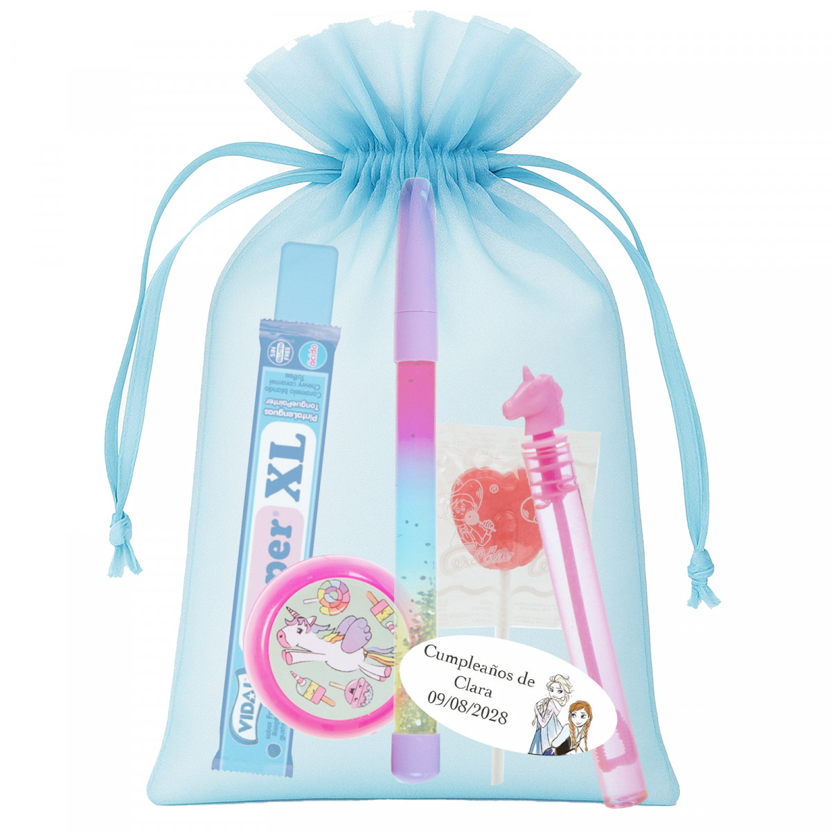 Frozen sac personnalisé avec jouets et bonbons