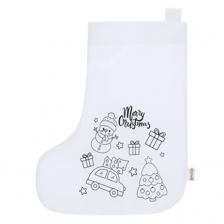 Chaussette de Noël à colorier