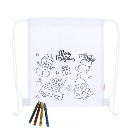 Sac à dos de Noël pour enfants à colorier