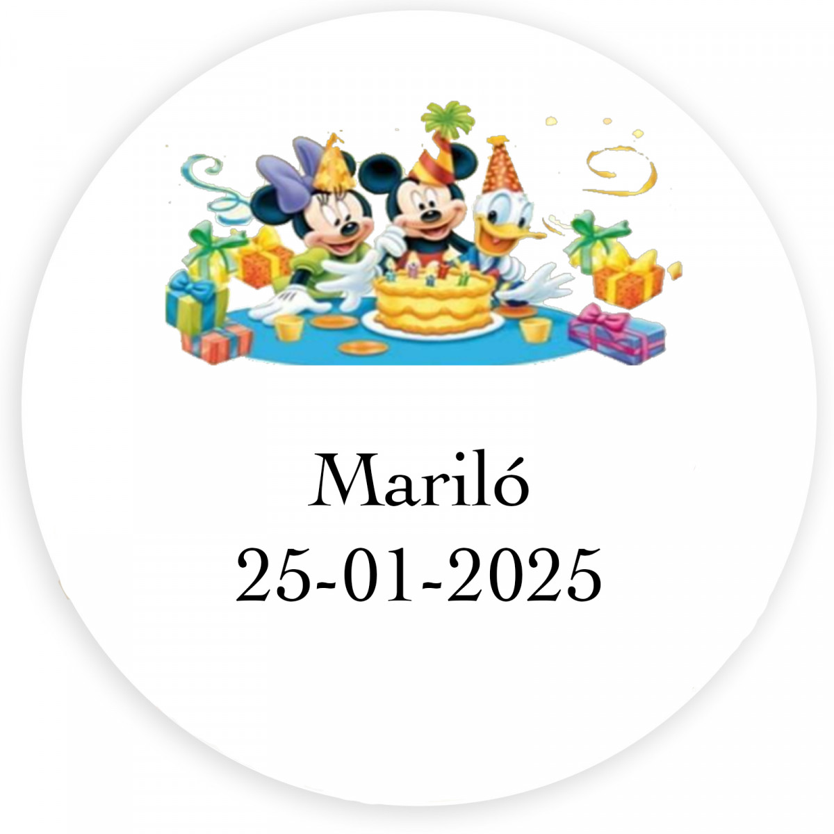 Autocollant personnalisé Disney pour événements enfants 5 cm