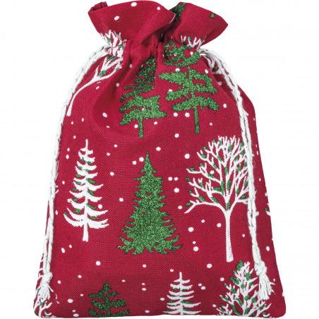 Sac rouge avec motifs de Noël