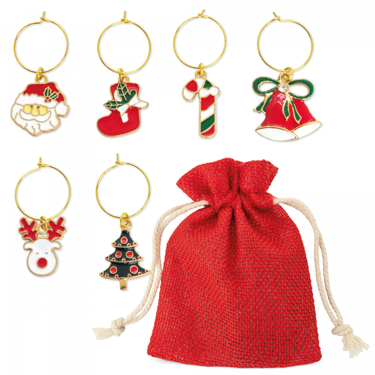 Set de 6 cerceaux de Noël pour verres