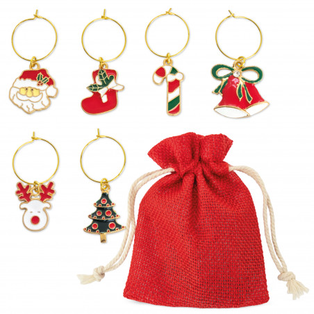 Set de 6 cerceaux de Noël pour verres