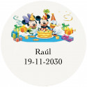 Disney, étiquette adhésive de 5 cm avec fond transparent