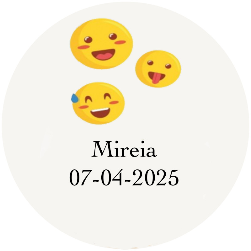 Emoji autocollant personnalisé avec fond transparent 5 cm