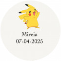 étiquette autocollante pokemon pour événements 5cm transparente