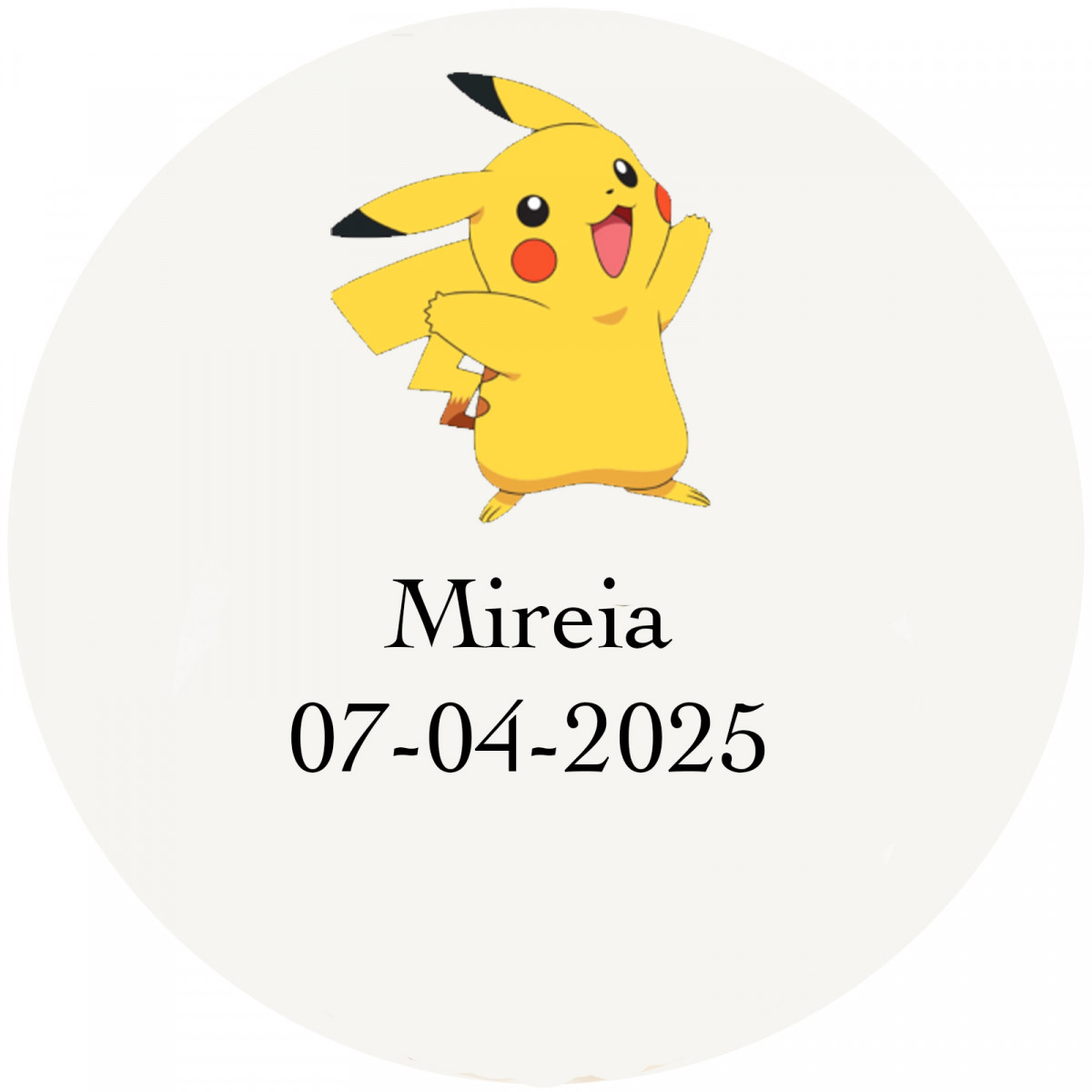 étiquette autocollante pokemon pour événements 5cm transparente