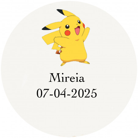 étiquette autocollante pokemon pour événements 5cm transparente