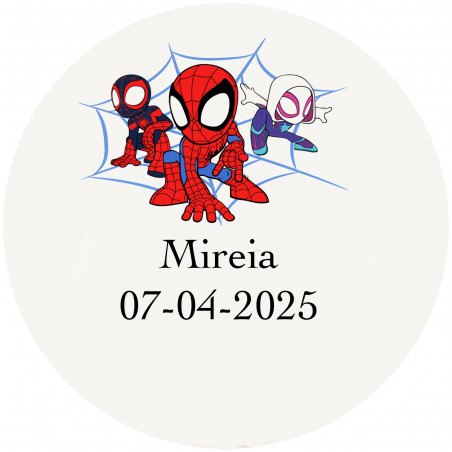 Spidey et son superéquipe autocollants personnalisés de 5 cm fond transparent