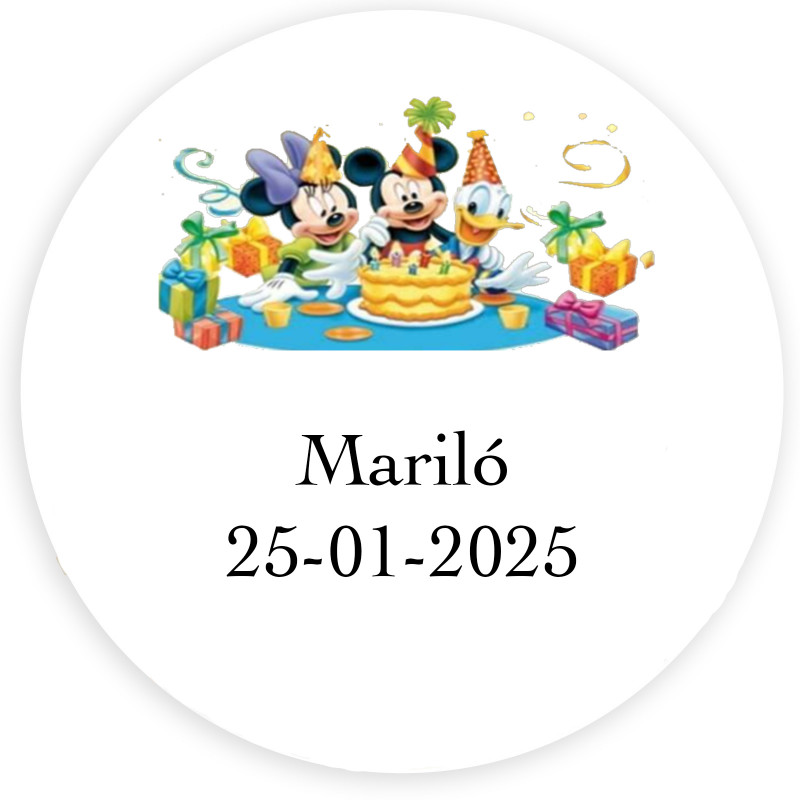 Adhésif personnalisé thématique disney pour décorer 3 cm